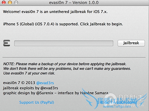 Mac版ios7.x完美越狱工具Evasi0n v1.0图文越狱教程