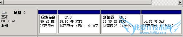 在Windows Server 2008下创建第4个主分区 三联