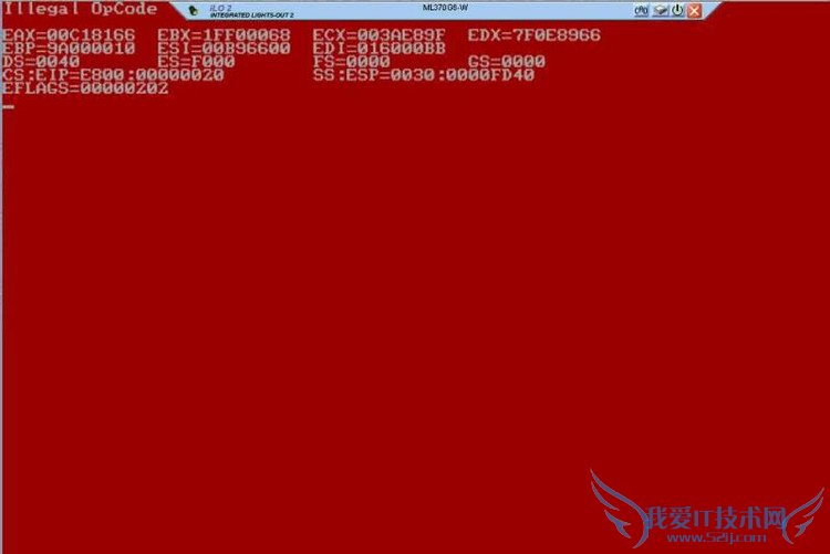 illegal opcode (hp 360 G6װwin2003) 