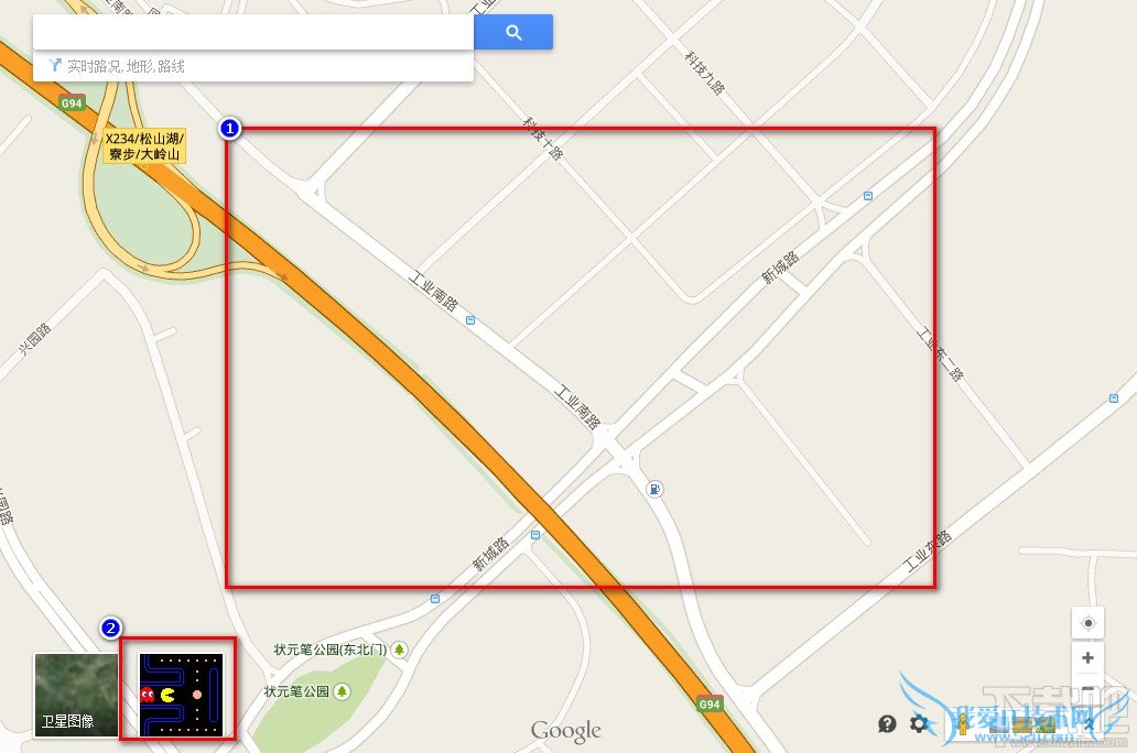 Google maps吃豆人游戏