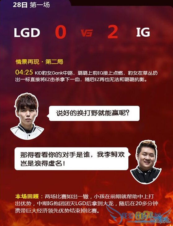 lol2016lpl28号LGD和IG,28日比赛结果