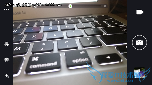 ▲IUNI U2拍照界面截图