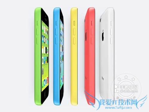 图为:苹果iPhone 5C 侧面图片