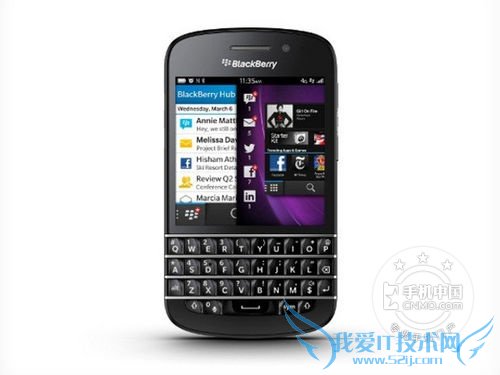 图为:黑莓 Q10 手机