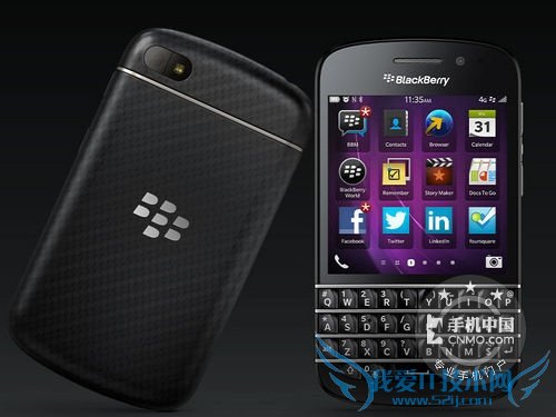 图为:黑莓 Q10 手机