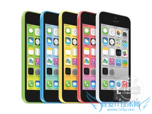 图为 苹果iPhone5c 正面