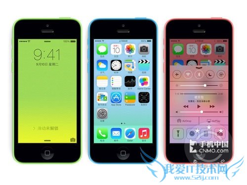 图为:苹果iPhone 5C 正面图片