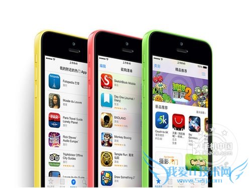 图为:苹果iPhone 5C 侧面图片