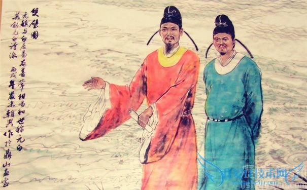 元稹与白居易画像 元稹与白居易画像