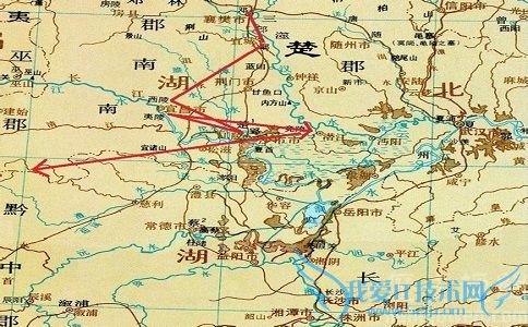 白起拔郢线路图 白起拔郢线路图