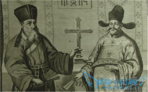 徐光启与利玛窦的画像 徐光启与利玛窦的画像