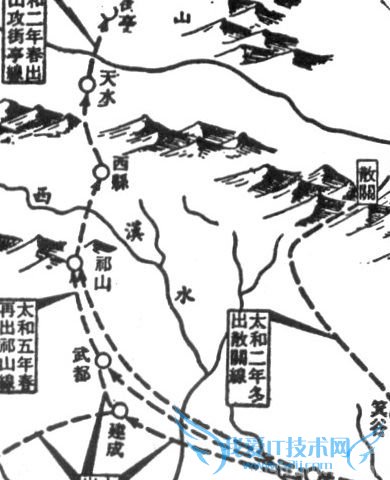 诸葛亮北伐路线图 诸葛亮北伐路线图