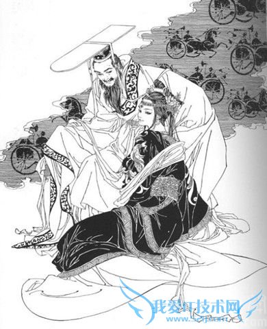 周幽王和褒姒像 周幽王和褒姒像