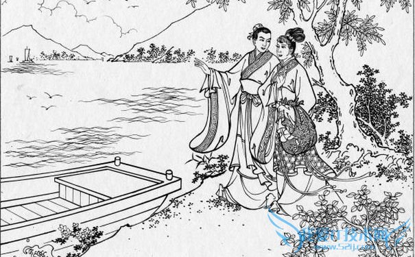 范蠡和西施画像 范蠡和西施画像