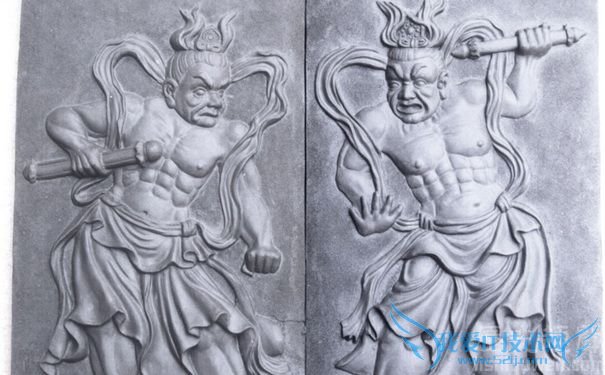 哼哈二将浮雕 哼哈二将浮雕