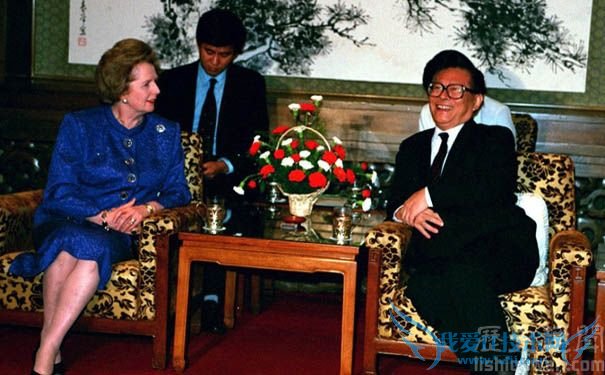 撒切尔夫人和江泽民 撒切尔夫人和江泽民