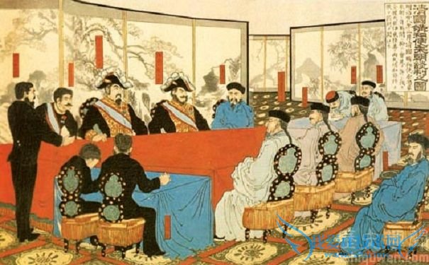 马关条约签订图 马关条约签订图