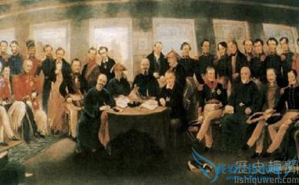 南京条约签订现场图 南京条约签订现场图