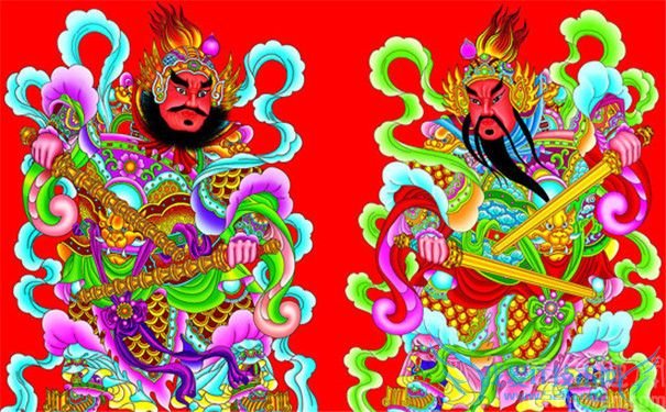 秦琼门神像 秦琼门神像