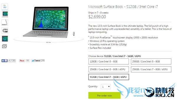 太过火爆!第二批Surface Book接受预订