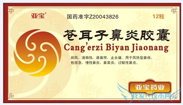 苍耳子鼻炎胶囊 苍耳子鼻炎胶囊