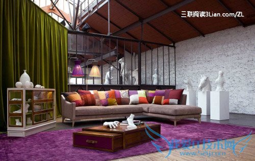 与罗奇堡沙发的花间色彩艳遇