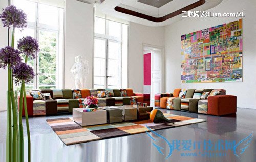 与罗奇堡沙发的花间色彩艳遇