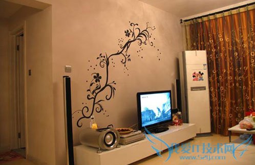 时尚唯美的手绘电视背景墙图案欣赏