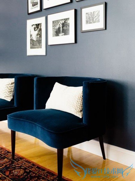 抽象灵感海军蓝公寓