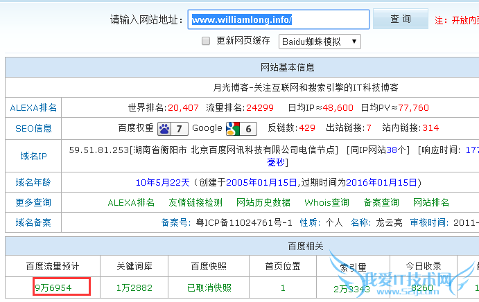 卢松松博客和月光博客流量、类型、收入比较 我爱IT技术网