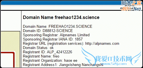 register.science查询Whois