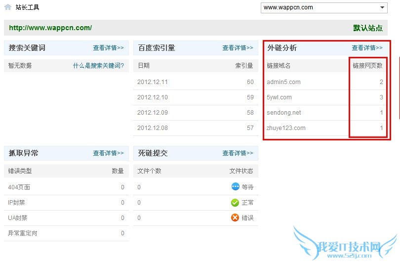 分析:百度外链工具统计的外链为什么不全 我爱IT技术网