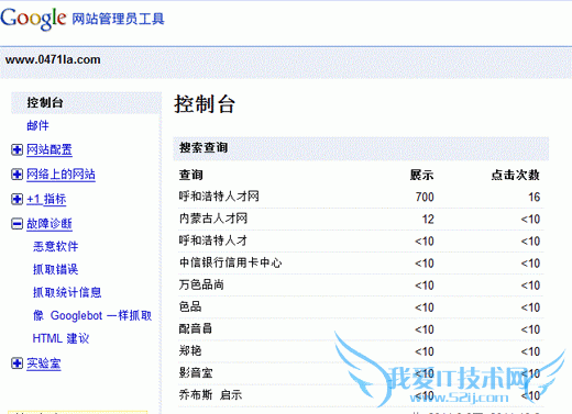 Google网站管理员工具