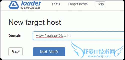 loader.io添加压力测试域名