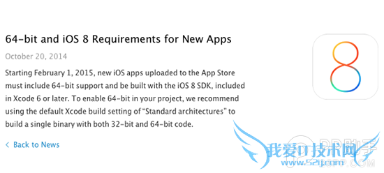 ƻҪiOSӦ֧iOS8 SDK64λ 52IJֻ֮