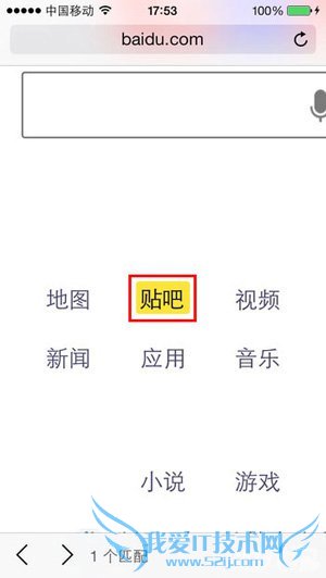 教你找到iOS7 Safari搜索网页关键词功能6