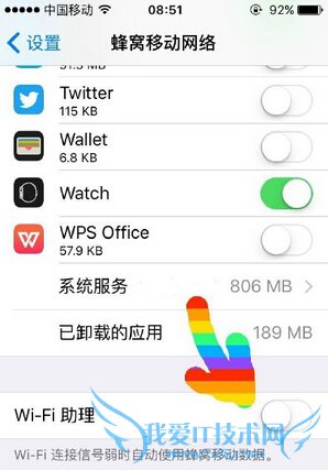 升级ios9后怎么避免流量透支 52IJ手机之家