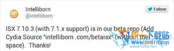锁屏增强神器IntelliScreenX是否适配iOS7.1.x完美越狱? 52IJ手机之家