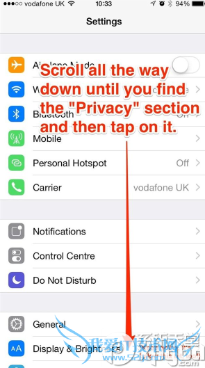 ios8如何关闭默认追踪功能? 52IJ手机之家