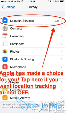 ios8如何关闭默认追踪功能 默认追踪功能关闭方法