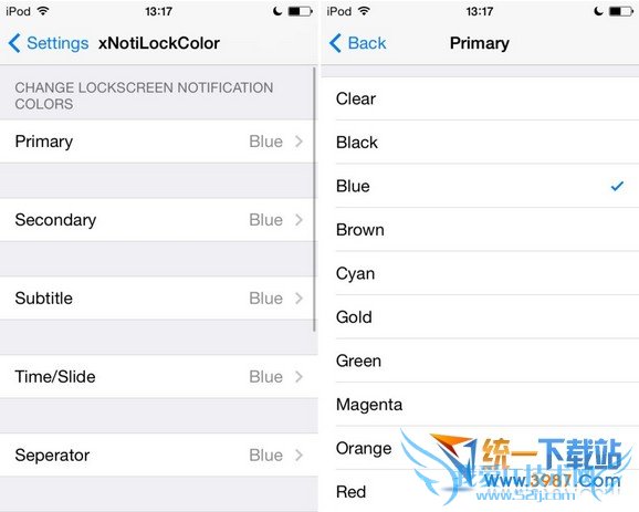 iOS7.1.X越狱插件xNotiLockColor使用教程