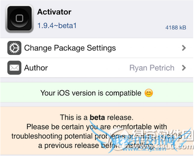 ios8.4完美越狱后activator无法使用怎么办1