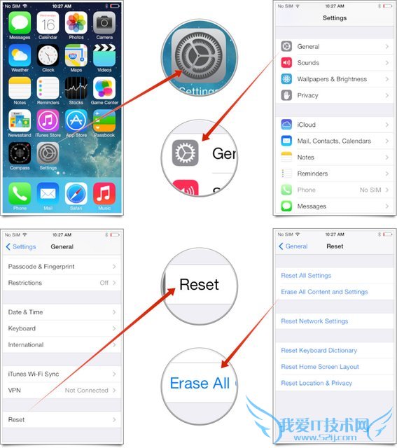 教你如何抹去iPhone或iPad中所有的数据内容