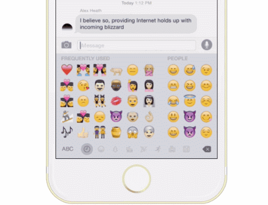 iOS 8.3beta版现emoji表情组合键 52IJ手机之家