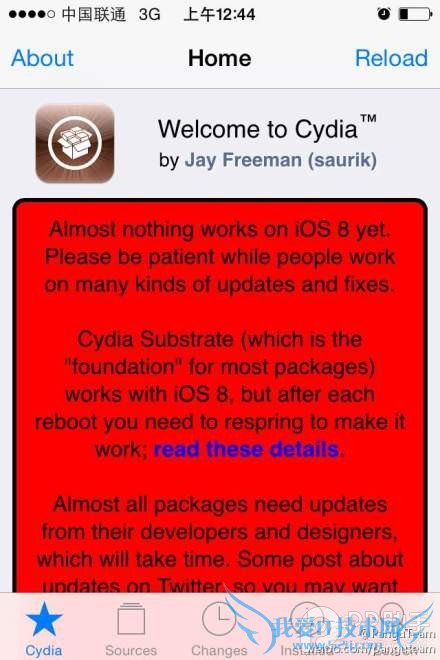 ̹ųĿǰCydiaܶbug iOS8.1Խ߽Cydia