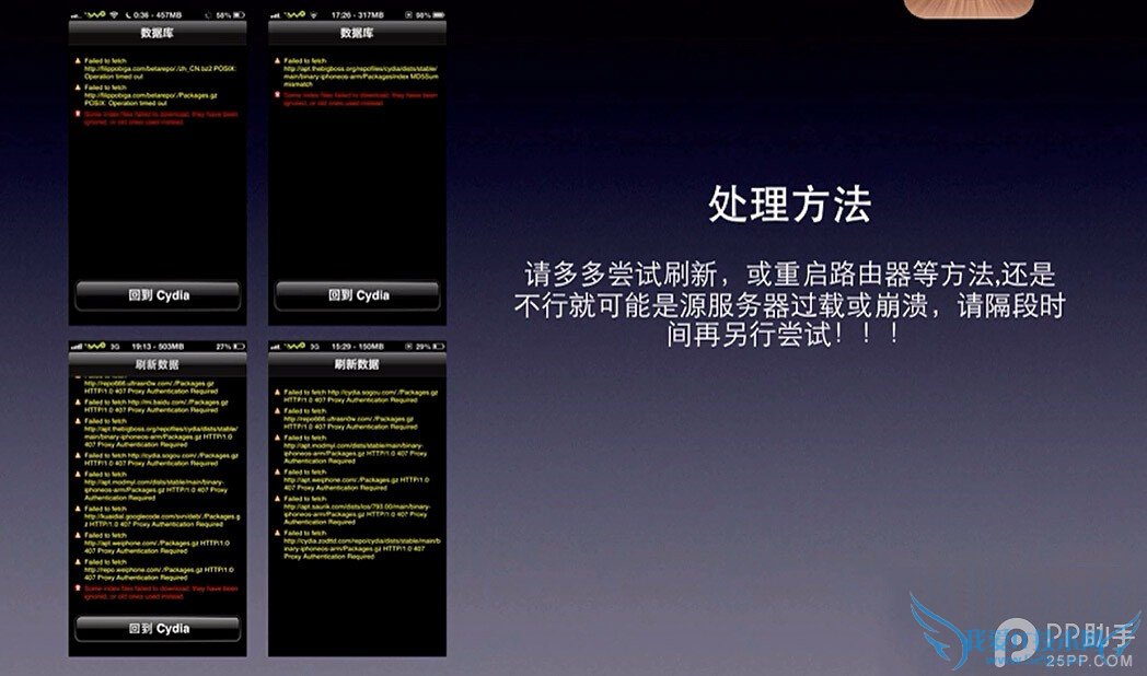 越狱后Cydia的一些常识和问题简介以及日常简单技巧