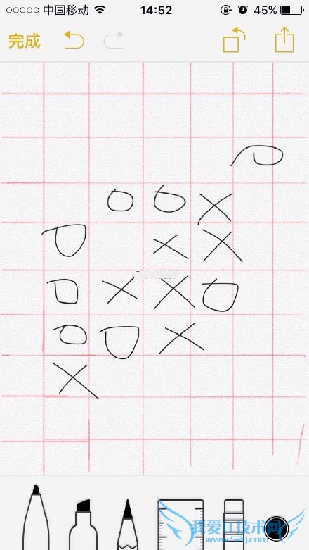 ios9备忘录怎么玩五子棋?ios9备忘录玩五子棋教程