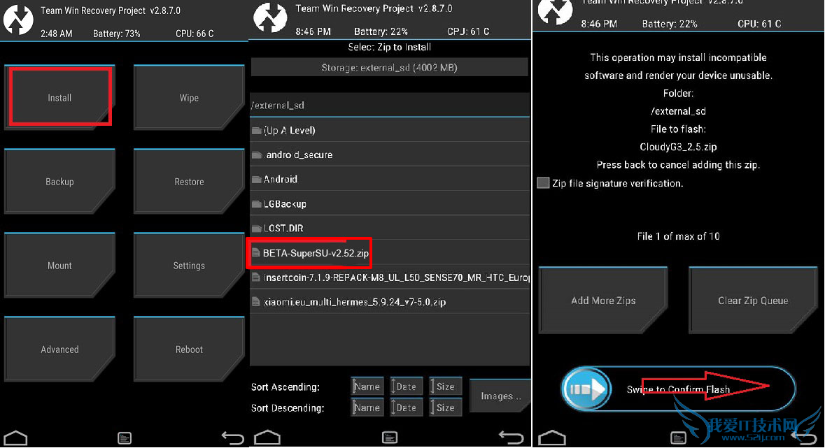 twrp recovery刷入root包