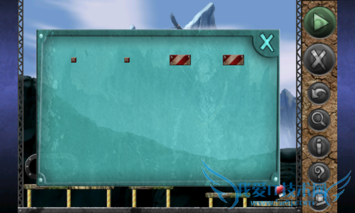 游戏画面非常不错,音乐很动听。玩家需要利用各种道具,依靠物理法则触发开关。点击右下角的按钮,可以打开道具面板,里面给出了所有可使用的道具,点击它既可使用。