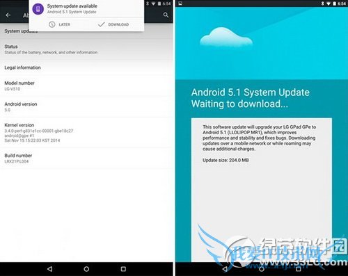 gpe版lg g pad8.3升级安卓android5.1教程详解 52IJ手机之家